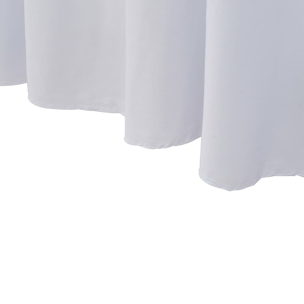 vidaXL Fundas elásticas de mesa 2 uds con falda 120x60,5x74 cm blanco