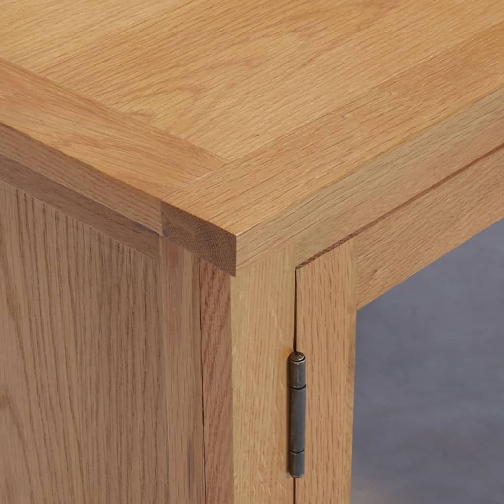 vidaXL Mueble para TV madera maciza de roble 110x35x44 cm