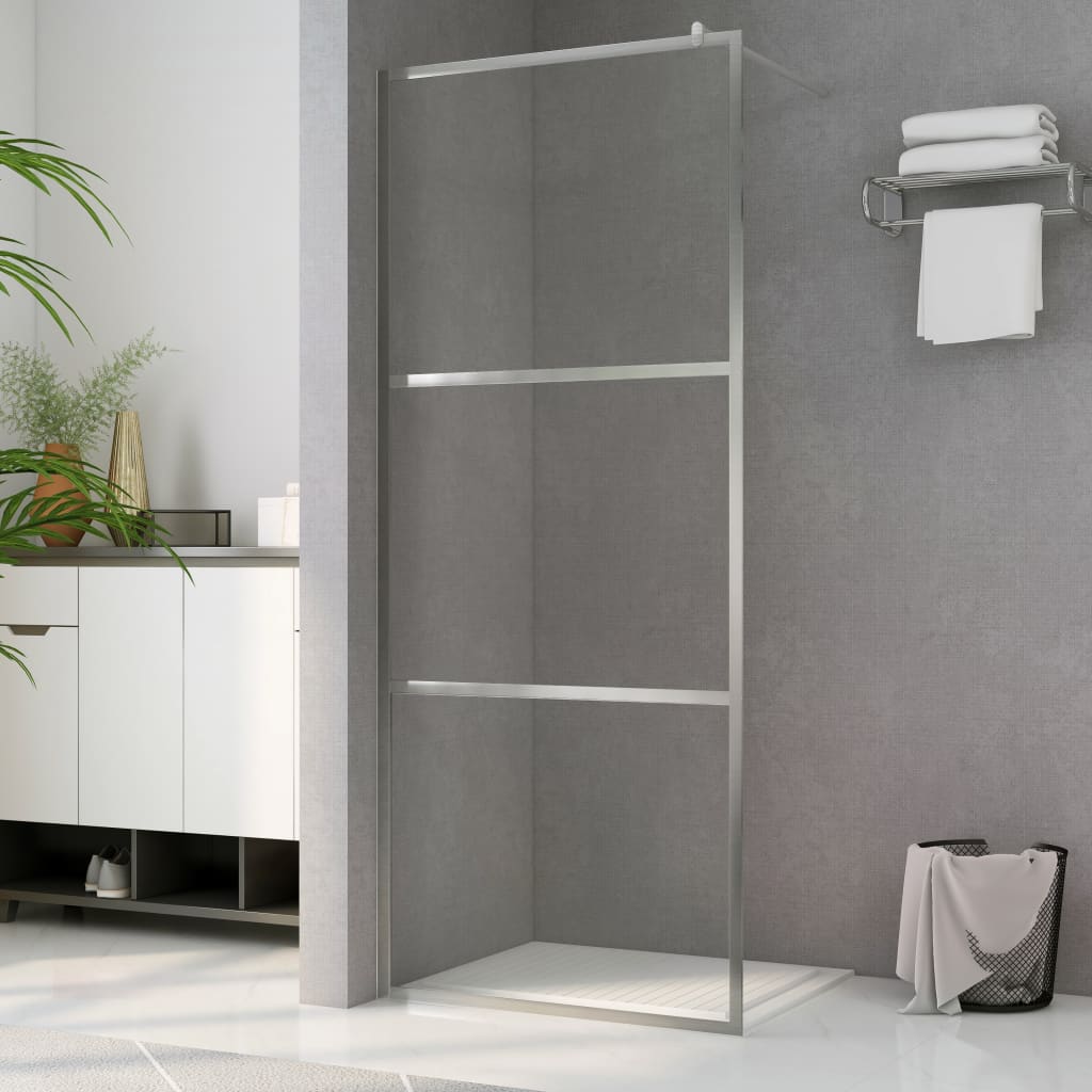 vidaXL Mampara de ducha accesible vidrio ESG claro 80x195 cm