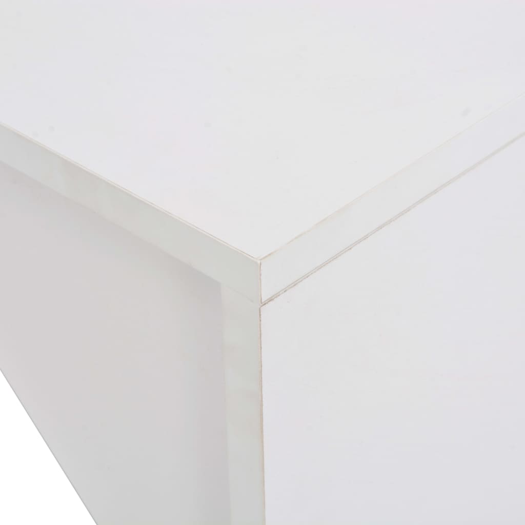 vidaXL Mesa de bar con estantería blanca 115x59x200 cm