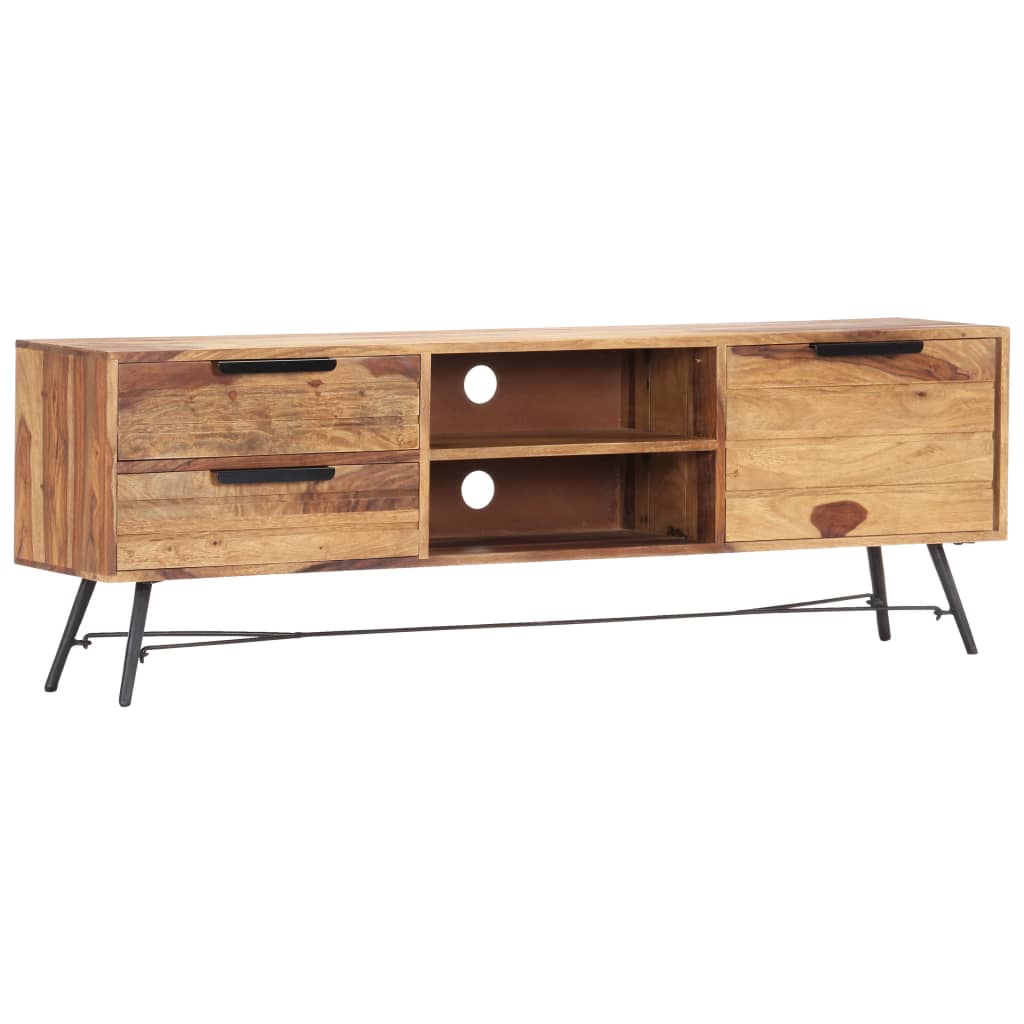 vidaXL Mueble para TV de madera maciza de sheesham 140x28x47 cm