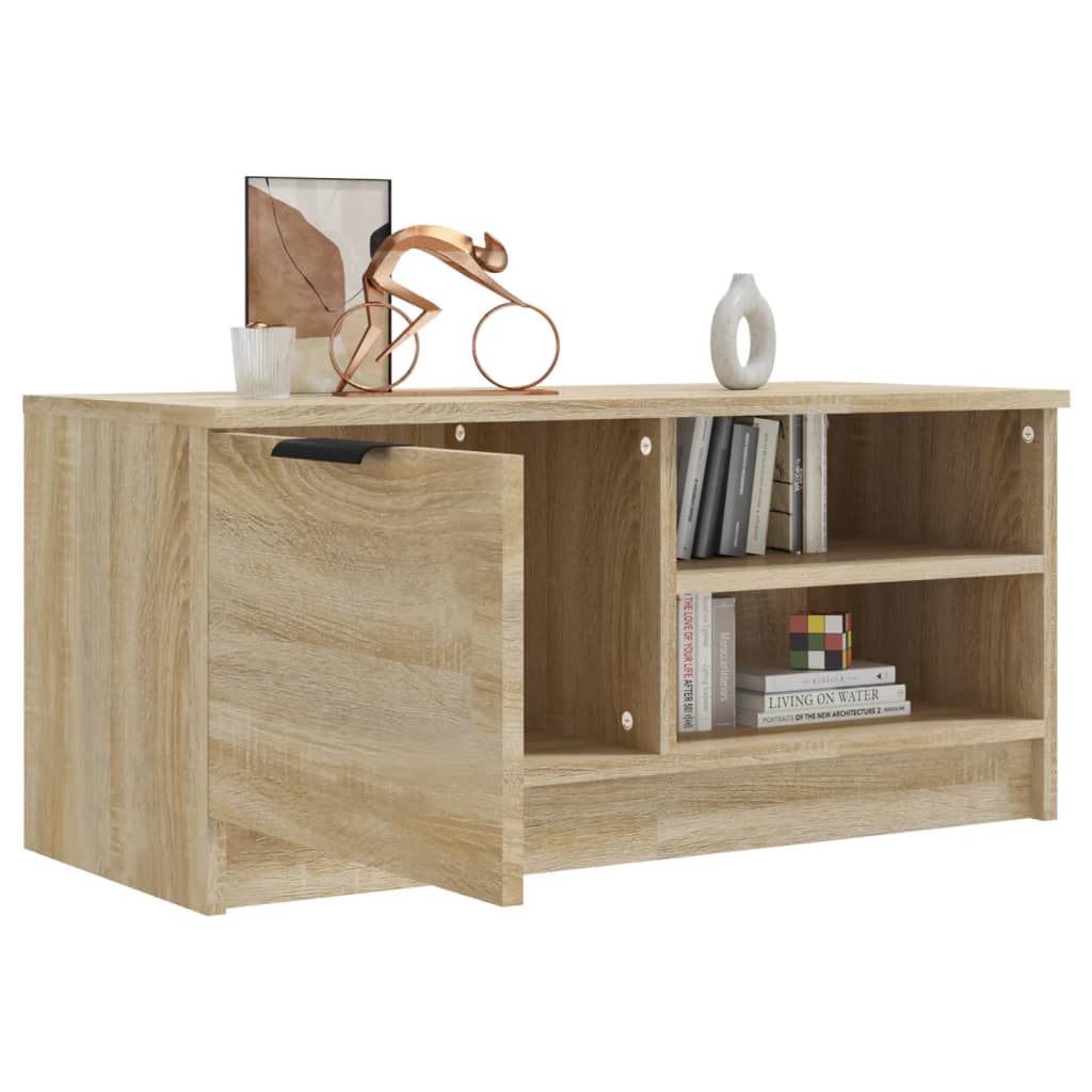 vidaXL Mueble de TV madera contrachapada roble Sonoma 80x35x36,5 cm