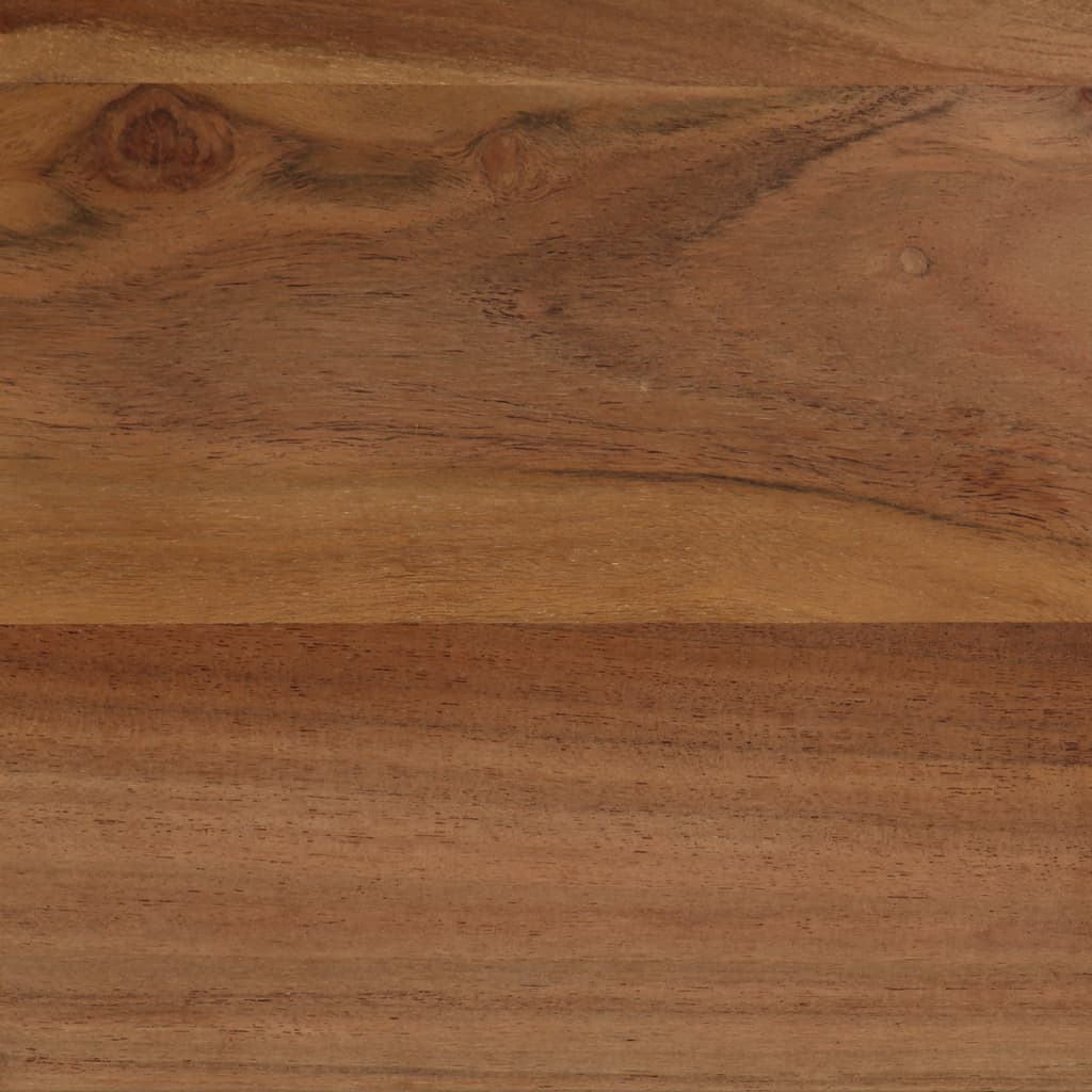vidaXL Mesa de comedor de madera maciza de acacia y acero 120x60x76 cm