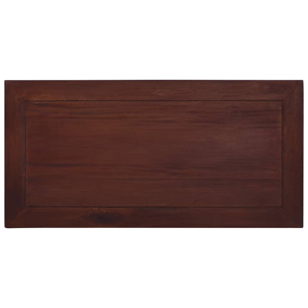 vidaXL Mesa de centro clásica madera maciza caoba marrón 100x50x30 cm