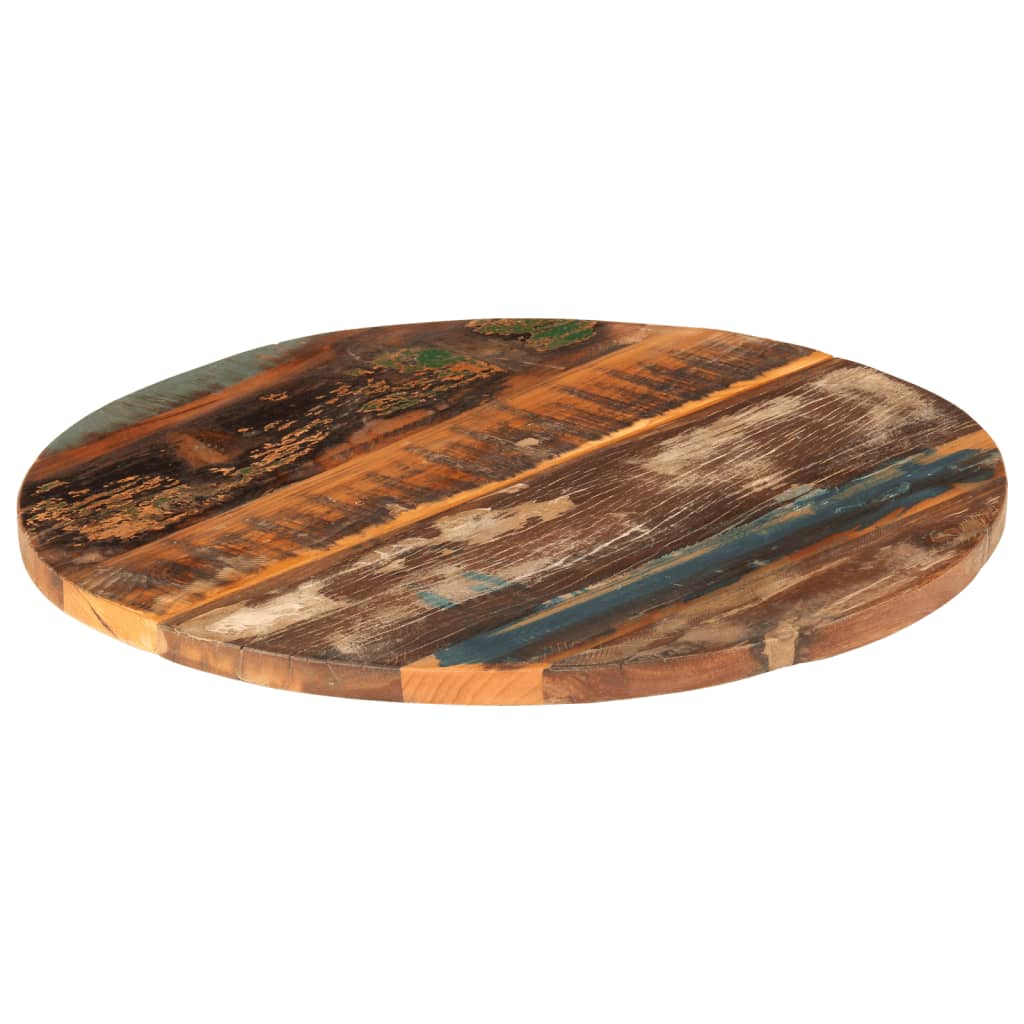 vidaXL Tablero de mesa redonda 60 cm 25-27 mm madera maciza reciclada