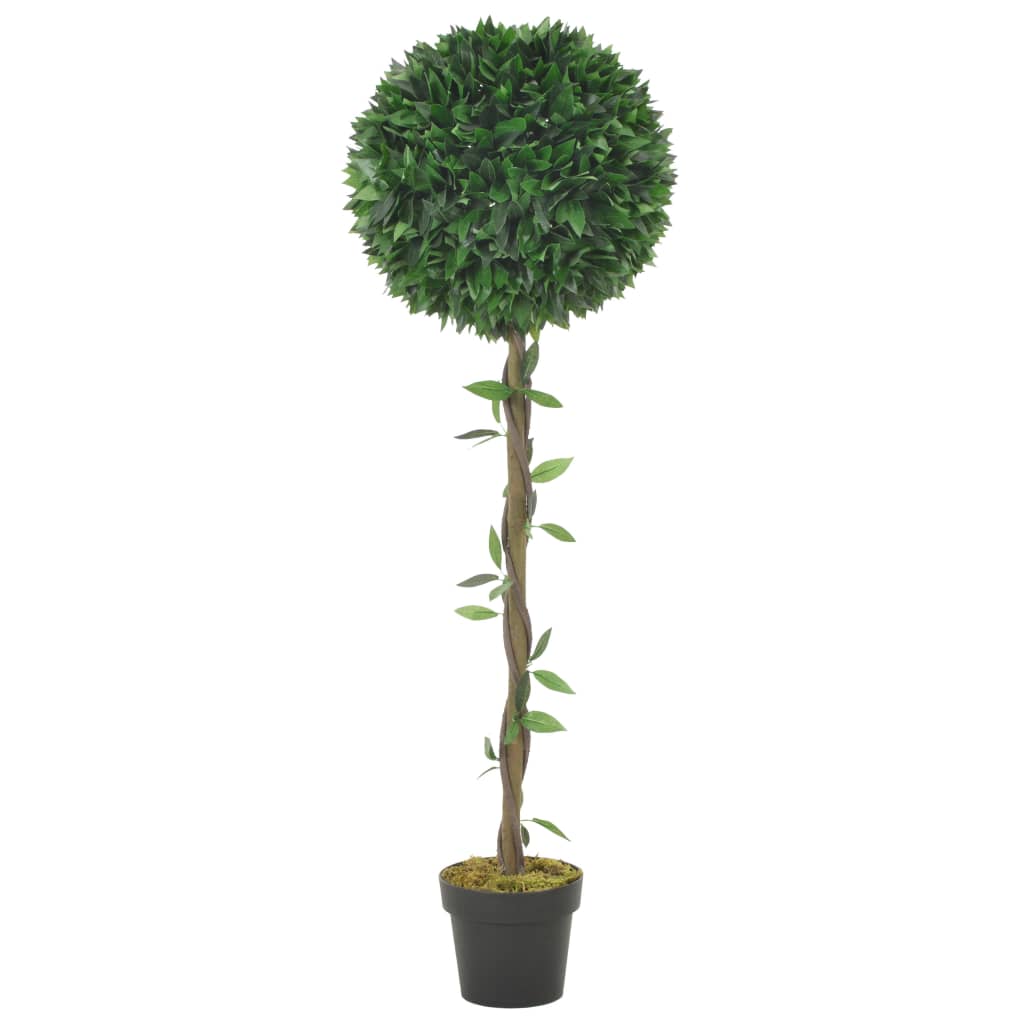 vidaXL Planta artificial árbol de laurel con macetero verde 130 cm