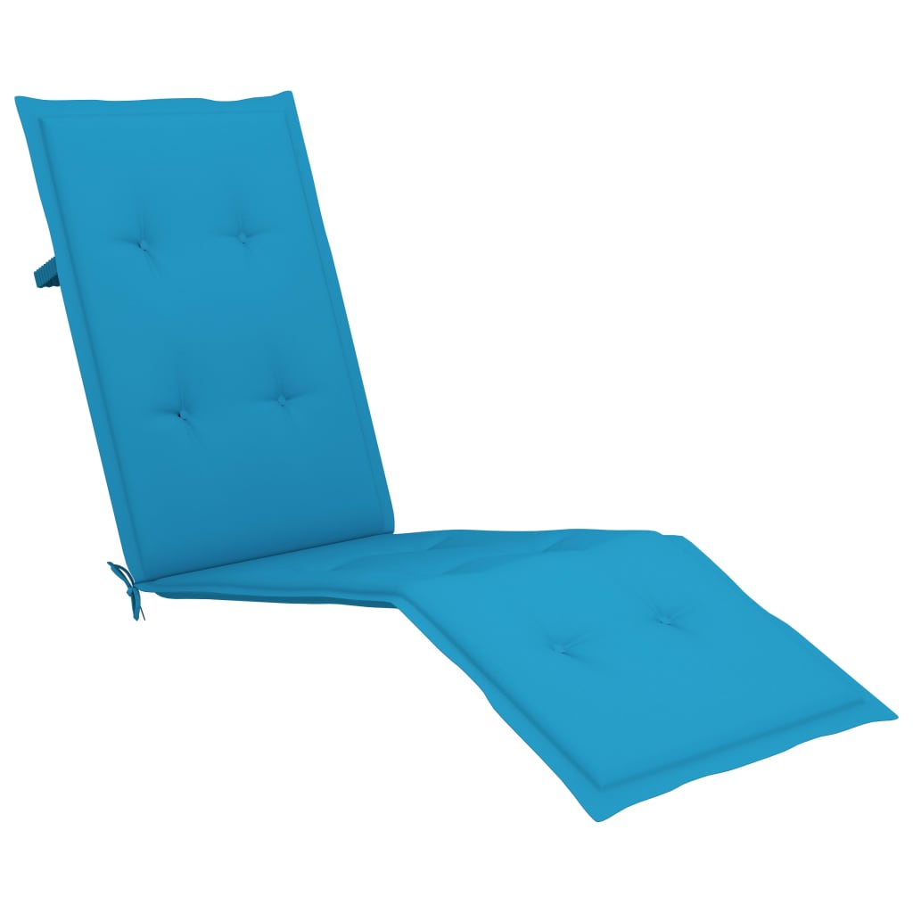 vidaXL Cojín para tumbona azul (75+105)x50x4 cm