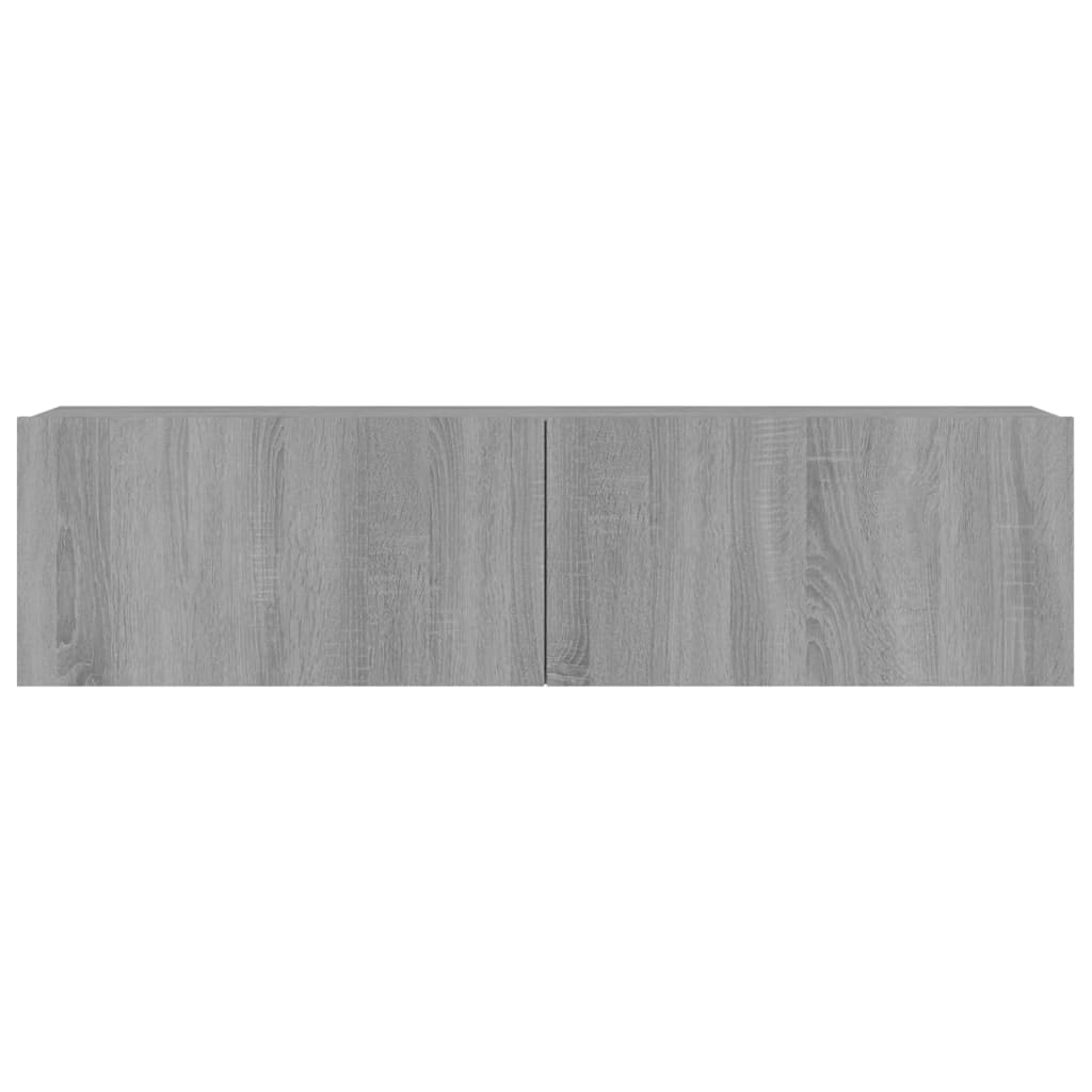 vidaXL Mueble pared TV madera contrachapada gris Sonoma 120x30x30 cm