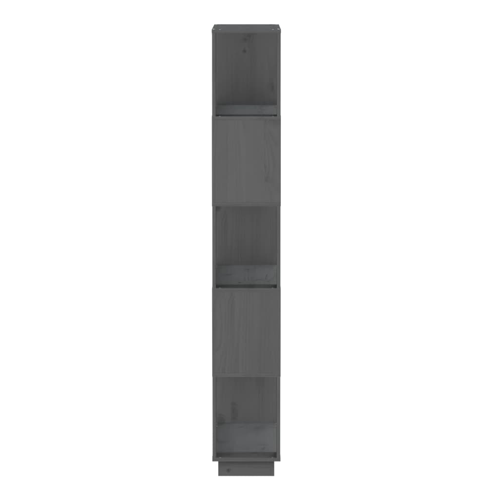 vidaXL Estantería/divisor de espacios madera pino gris 80x25x163,5 cm