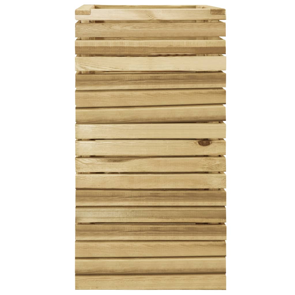 vidaXL Arriate de madera de pino impregnada 50x50x100 cm