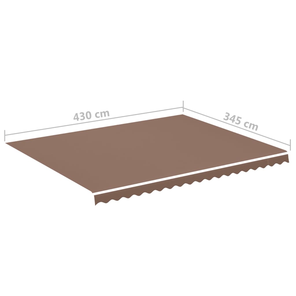 vidaXL Tela de repuesto para toldo marrón 4,5x3,5 m