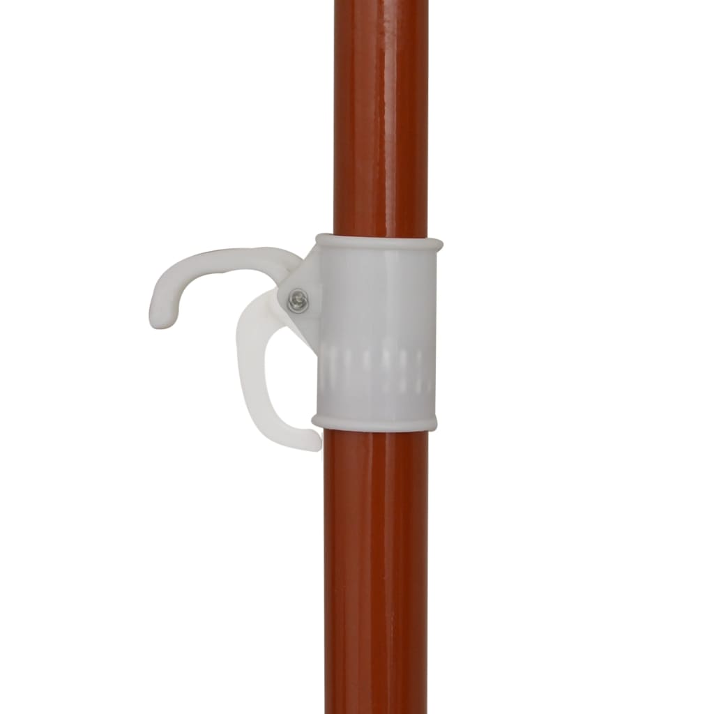 vidaXL Sombrilla con palo de acero color arena 180 cm
