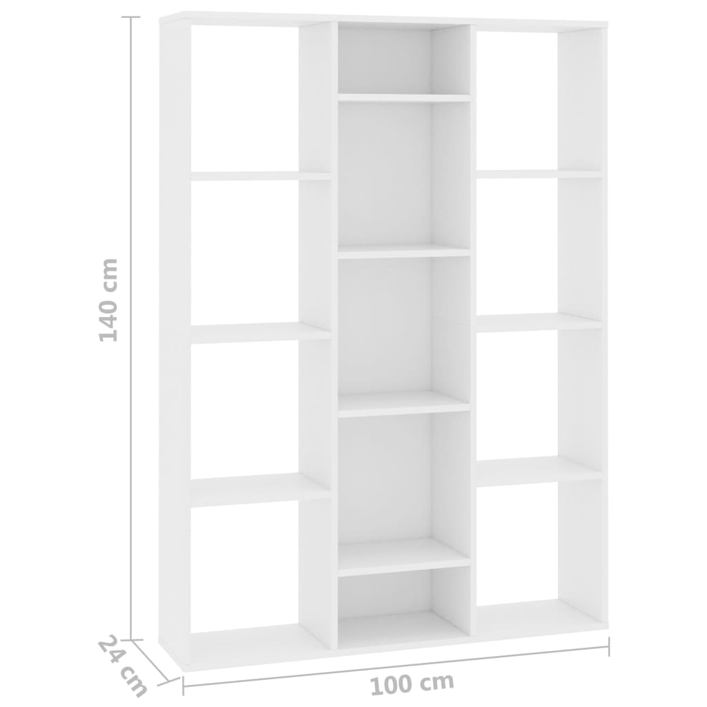 vidaXL Divisor/estantería de espacio madera contrachapada 100x24x140cm