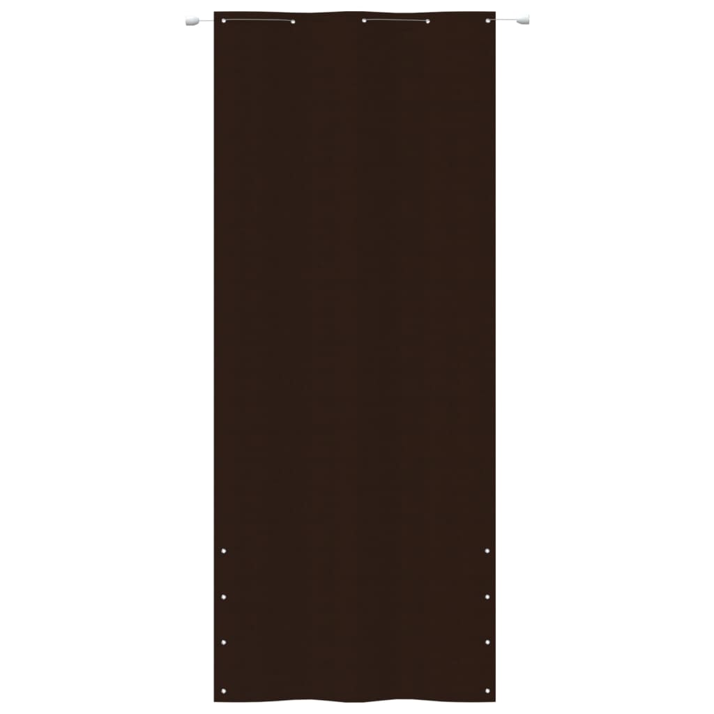vidaXL Toldo pantalla para balcón tela oxford marrón 100x240 cm