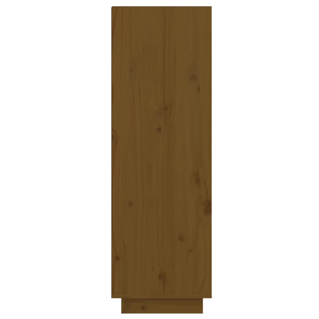 vidaXL Armario zapatero madera maciza de pino marrón miel 60x34x105 cm