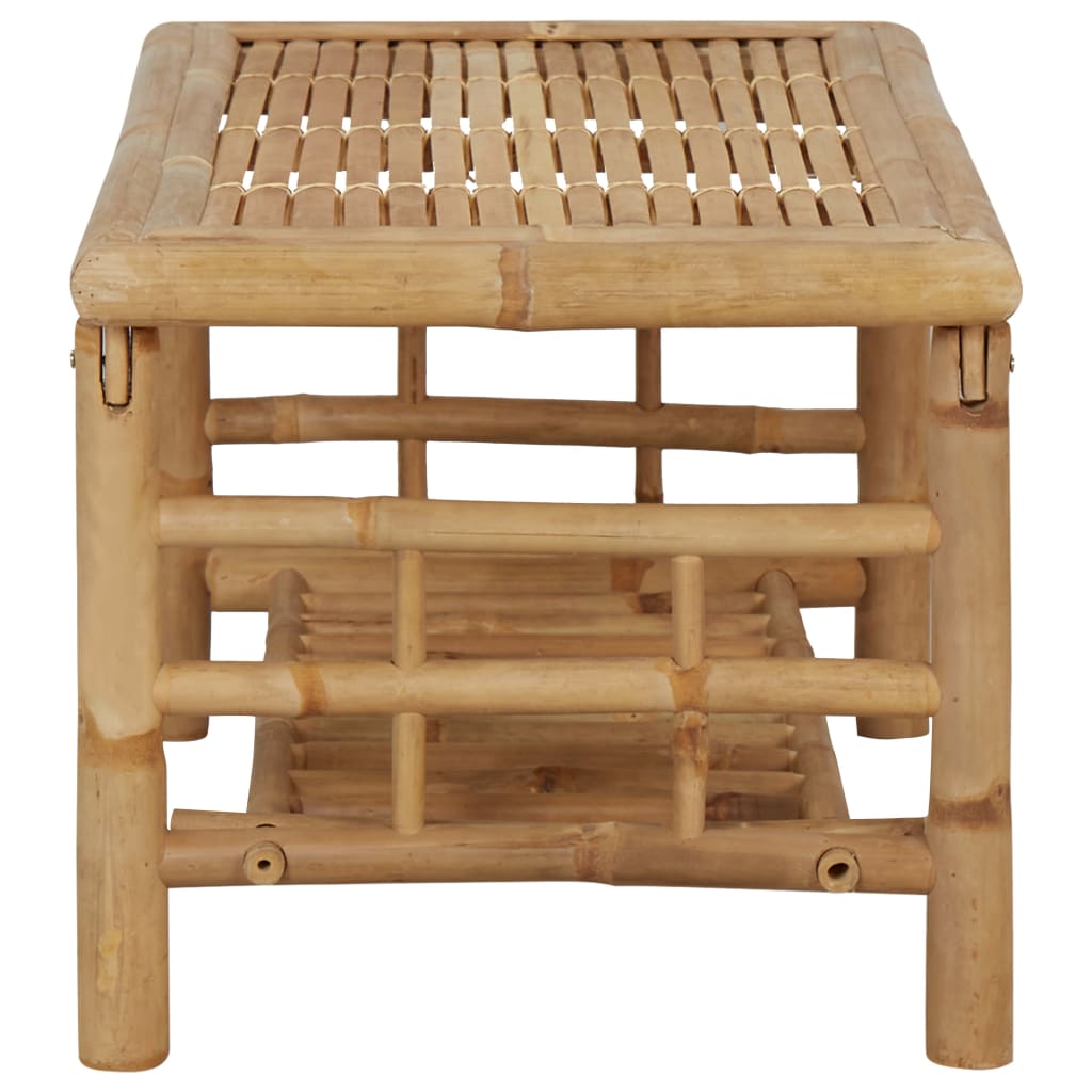 vidaXL Juego de muebles de jardín con cojines 4 piezas bambú