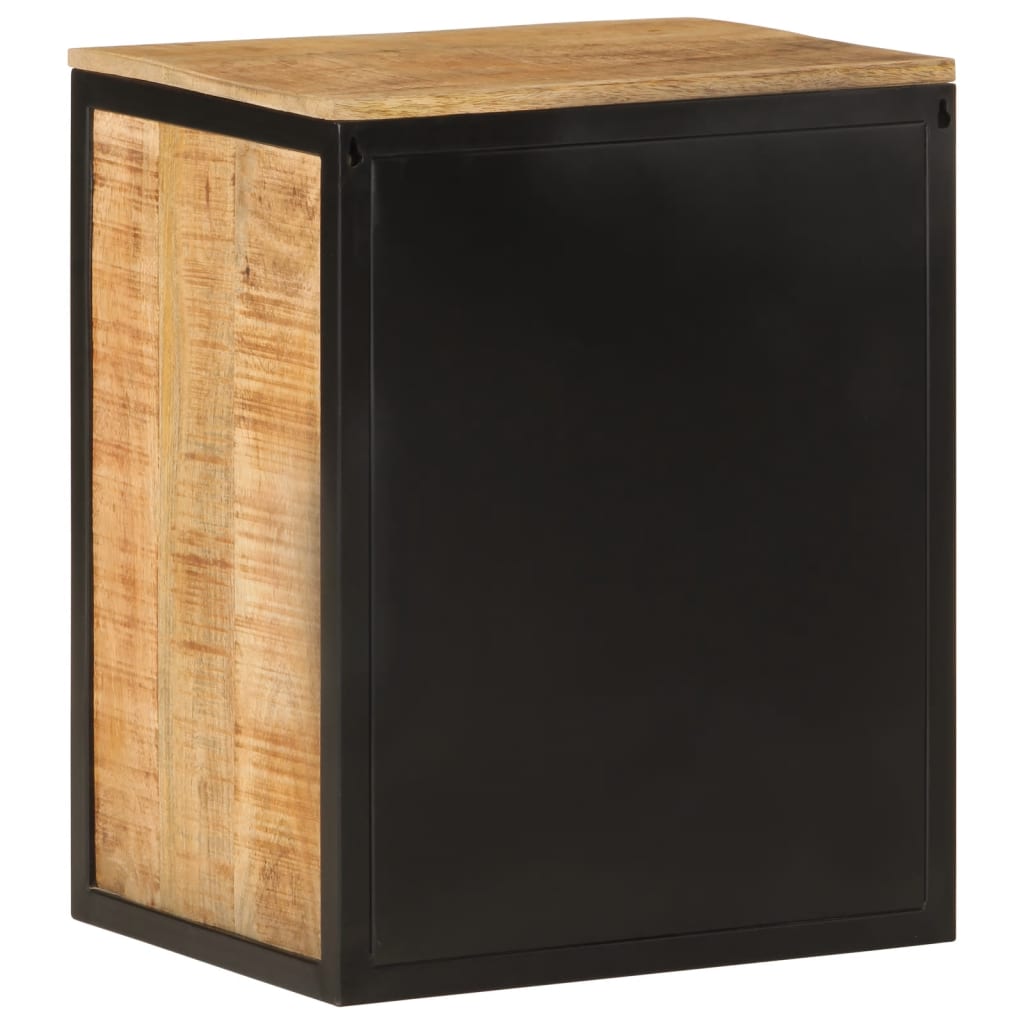 vidaXL Mueble de baño madera maciza de mango y hierro 40x30x50 cm