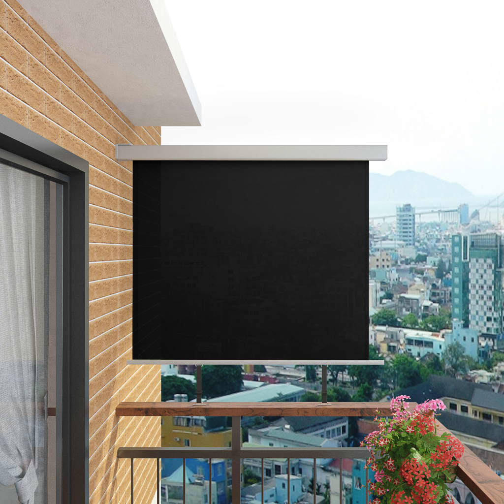 vidaXL Toldo lateral de balcón multifuncional 150x200 cm negro