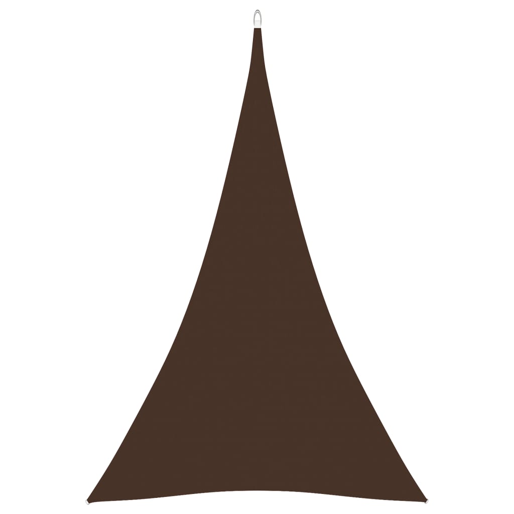 vidaXL Toldo de vela triangular tela Oxford marrón 4x5x5 m
