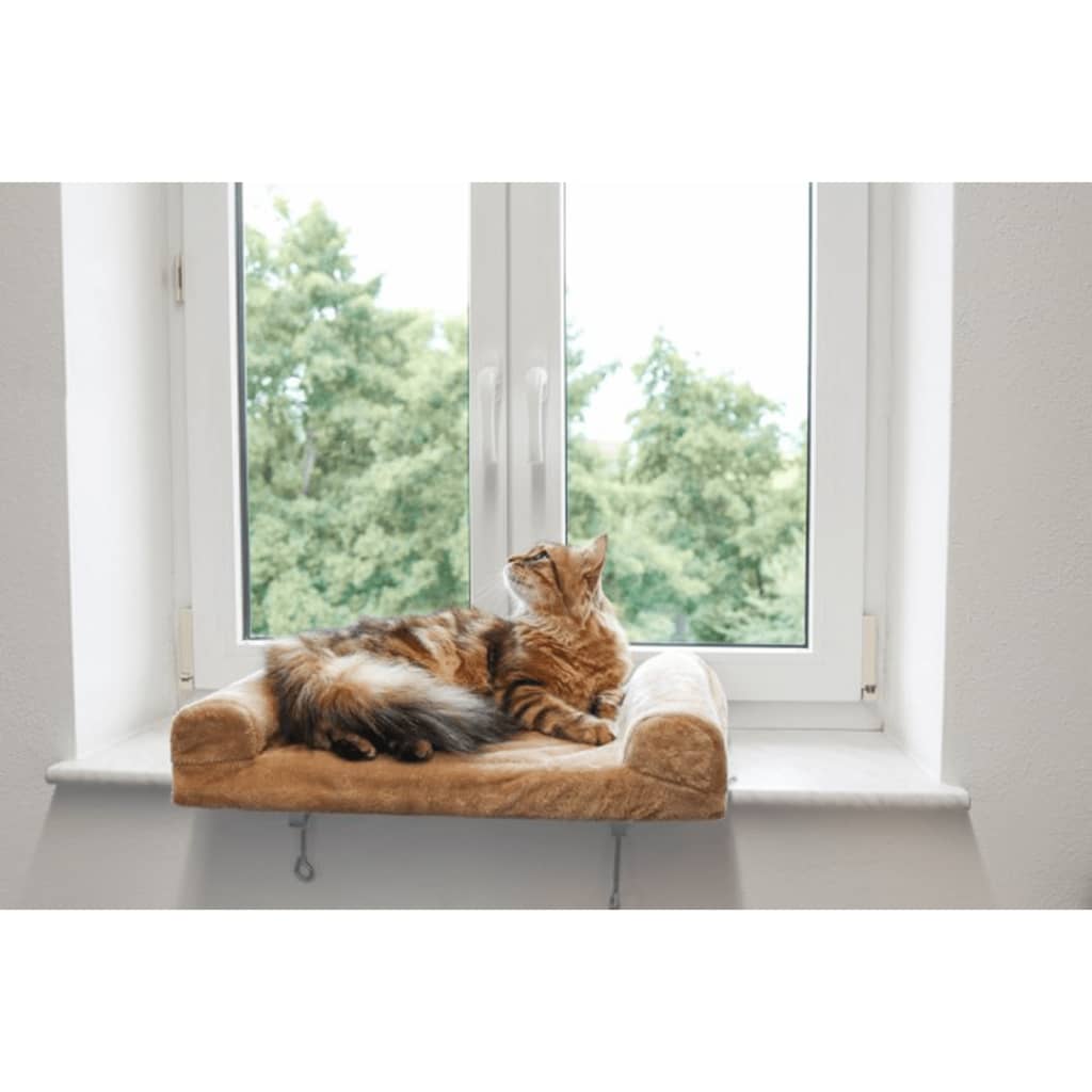 Kerbl Cama de gato para alféizar beige 36x56 cm 82656