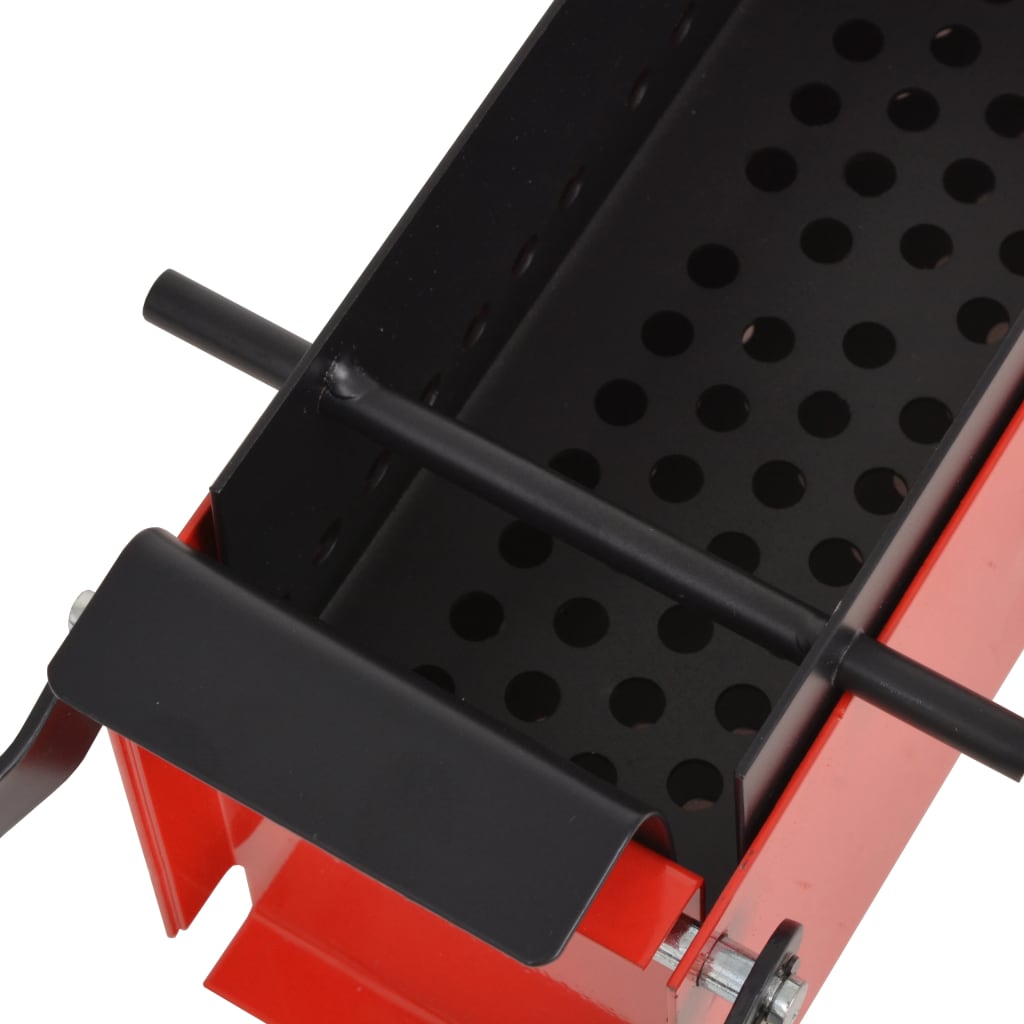 vidaXL Briquetadora de papel acero negro y rojo 34x14x14 cm