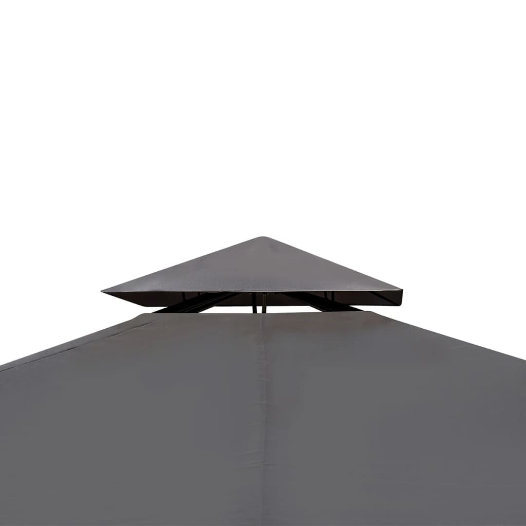 vidaXL Cenador con tejado 3x3 m gris oscuro