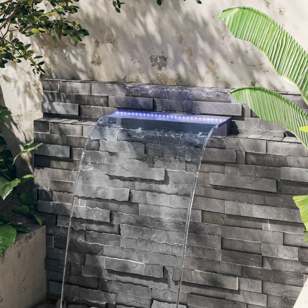 vidaXL Fuente cascada con LED RGB acrílico 60 cm