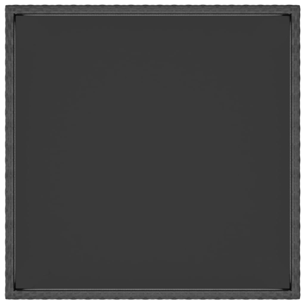 vidaXL Mesa de jardín ratán sintético negro 90x90x75 cm
