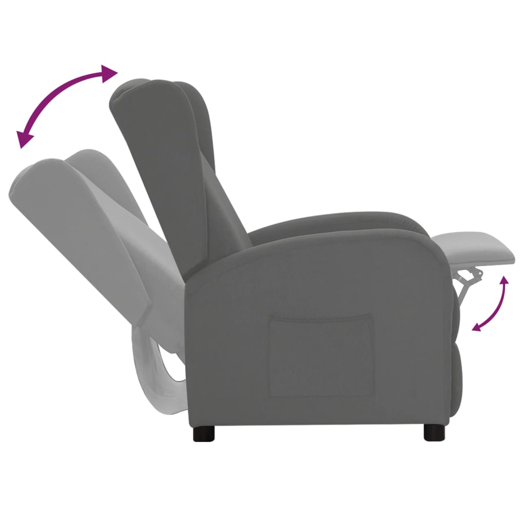 vidaXL Sillón reclinable levantapersonas de tela gris claro