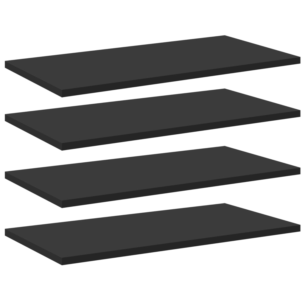 vidaXL Estantes para estantería 8 uds contrachapada negro 60x30x1,5 cm