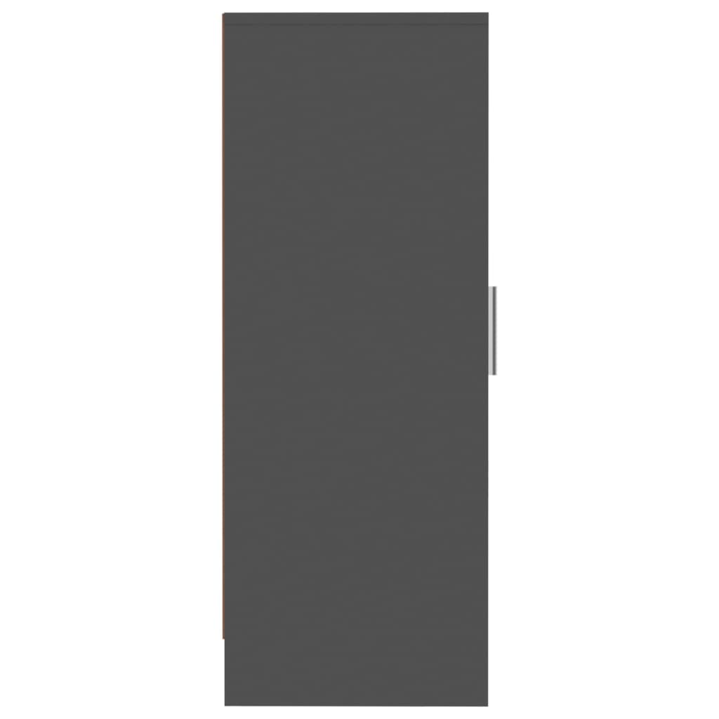 vidaXL Mueble zapatero de madera contrachapada gris 32x35x92 cm