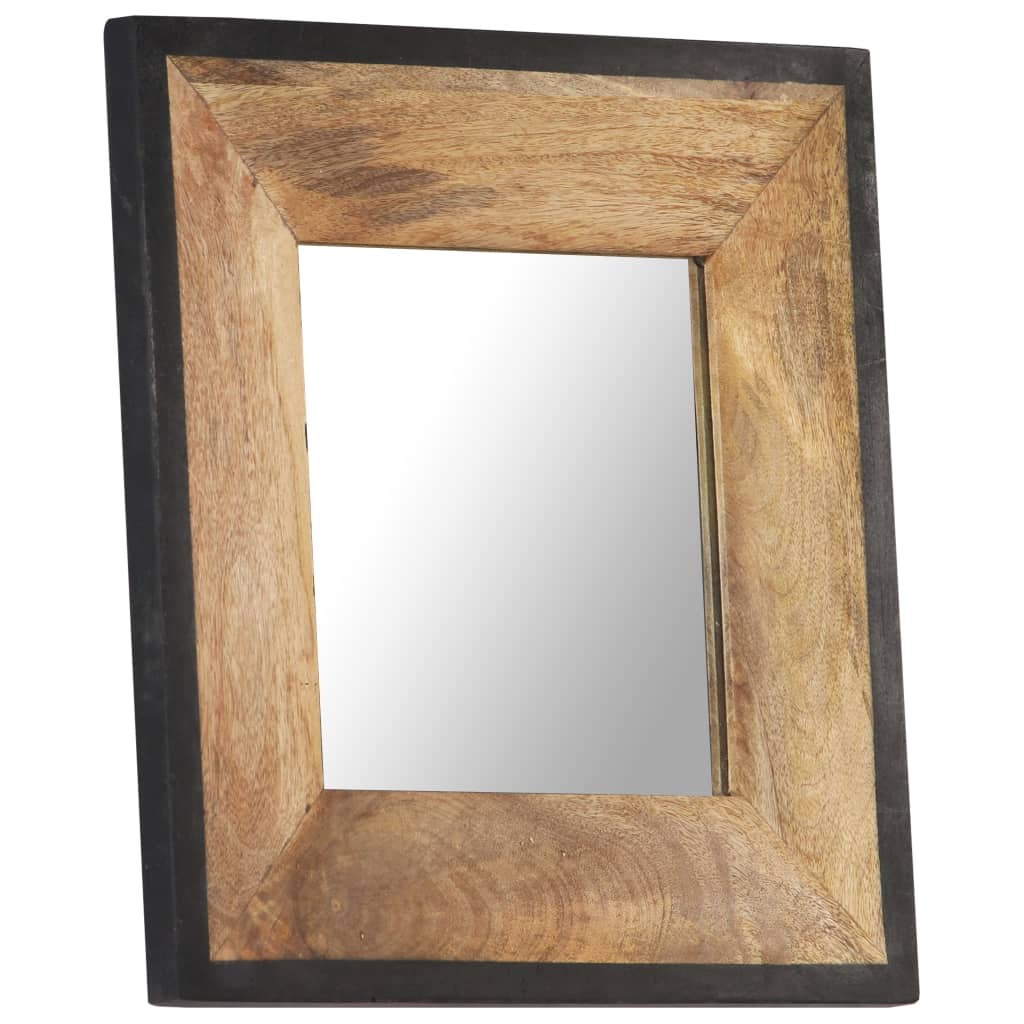 vidaXL Espejo de madera maciza de mango 50x50 cm