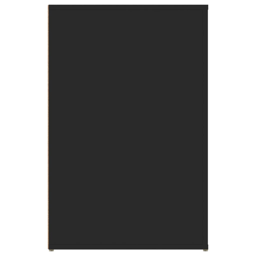 vidaXL Escritorio de madera contrachapada negro 100x49x75 cm