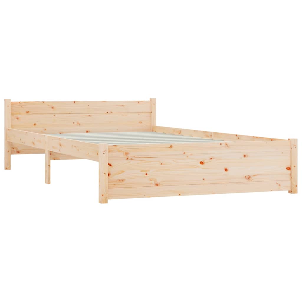 vidaXL Estructura cama doble pequeña madera maciza 135x190 cm – Bechester