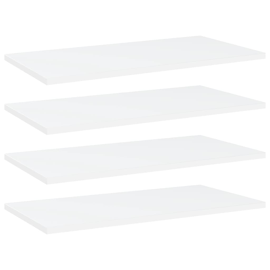 vidaXL Estantes para estantería 4 uds contrachapada blanco 60x30x1,5cm