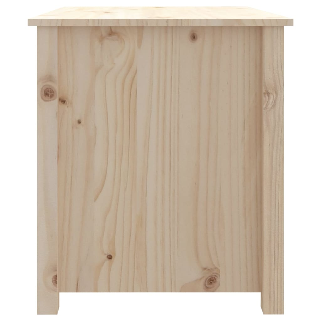 vidaXL Mesa de centro de madera maciza de pino 71x49x55 cm