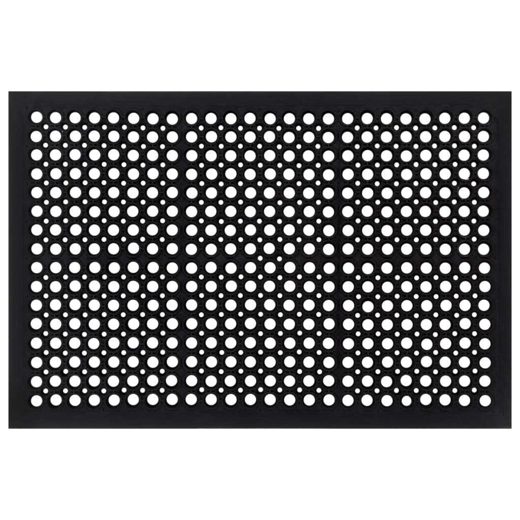 vidaXL Felpudo rectangular de goma 45x75 cm