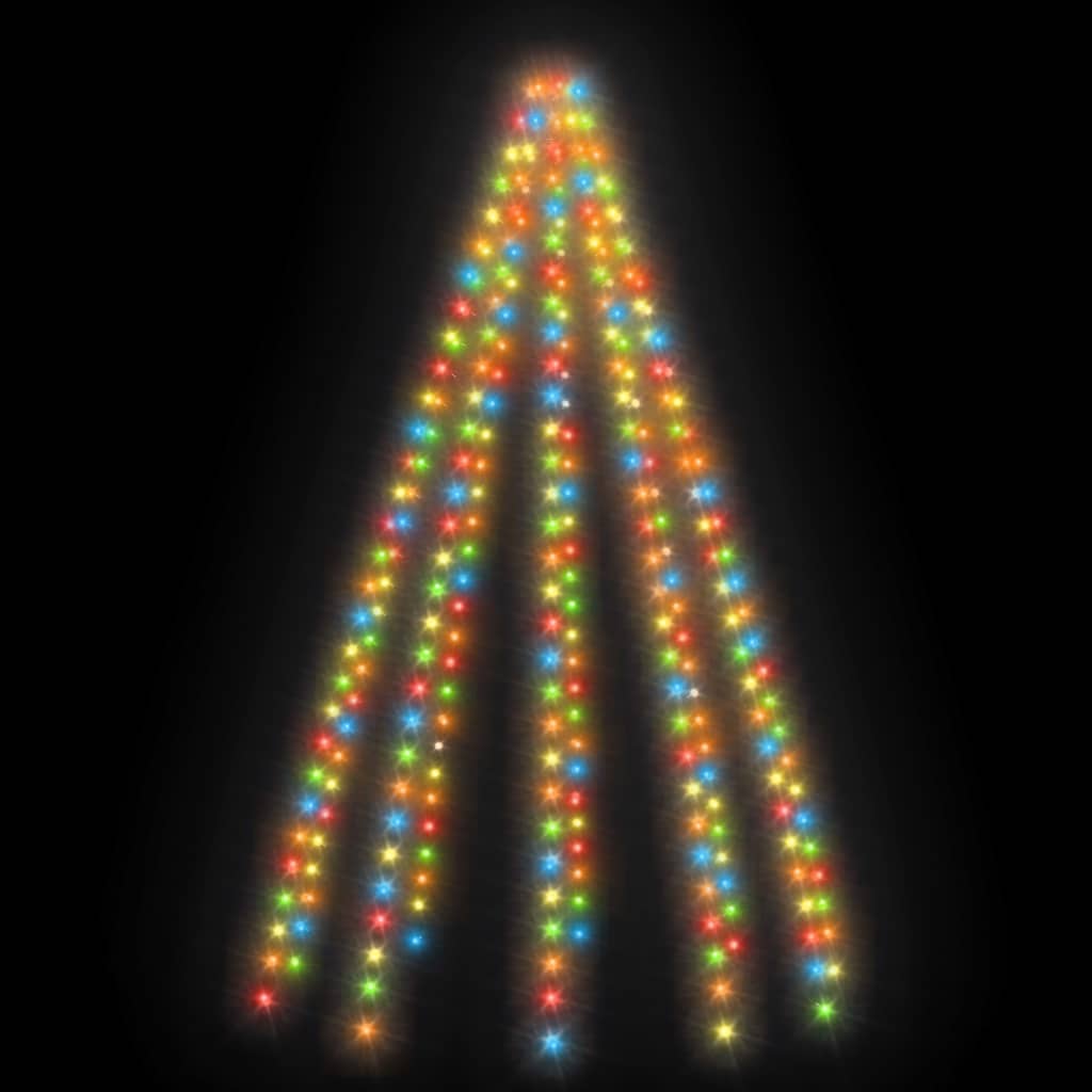 vidaXL Red de luces de árbol de Navidad 250 LEDs de colores 250 cm