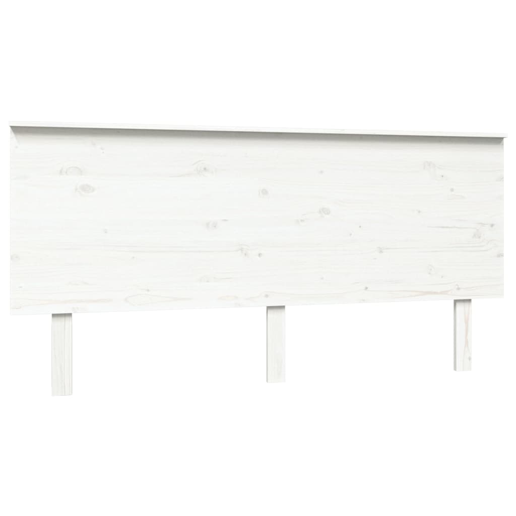vidaXL Cabecero de cama madera maciza de pino blanco 164x6x82,5 cm