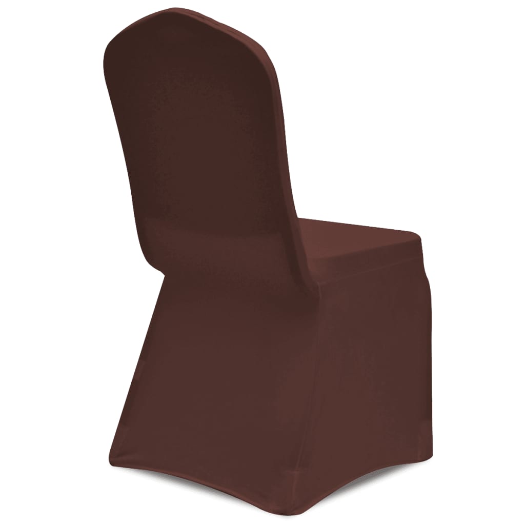 vidaXL Funda de silla elástica 6 unidades marrón