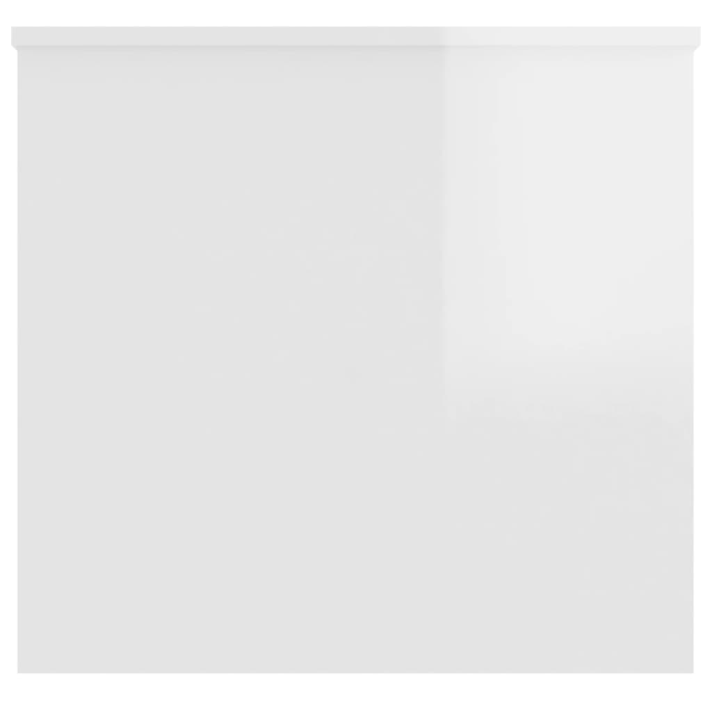 vidaXL Mesa de centro contrachapada blanco brillo 102x55,5x52,5 cm