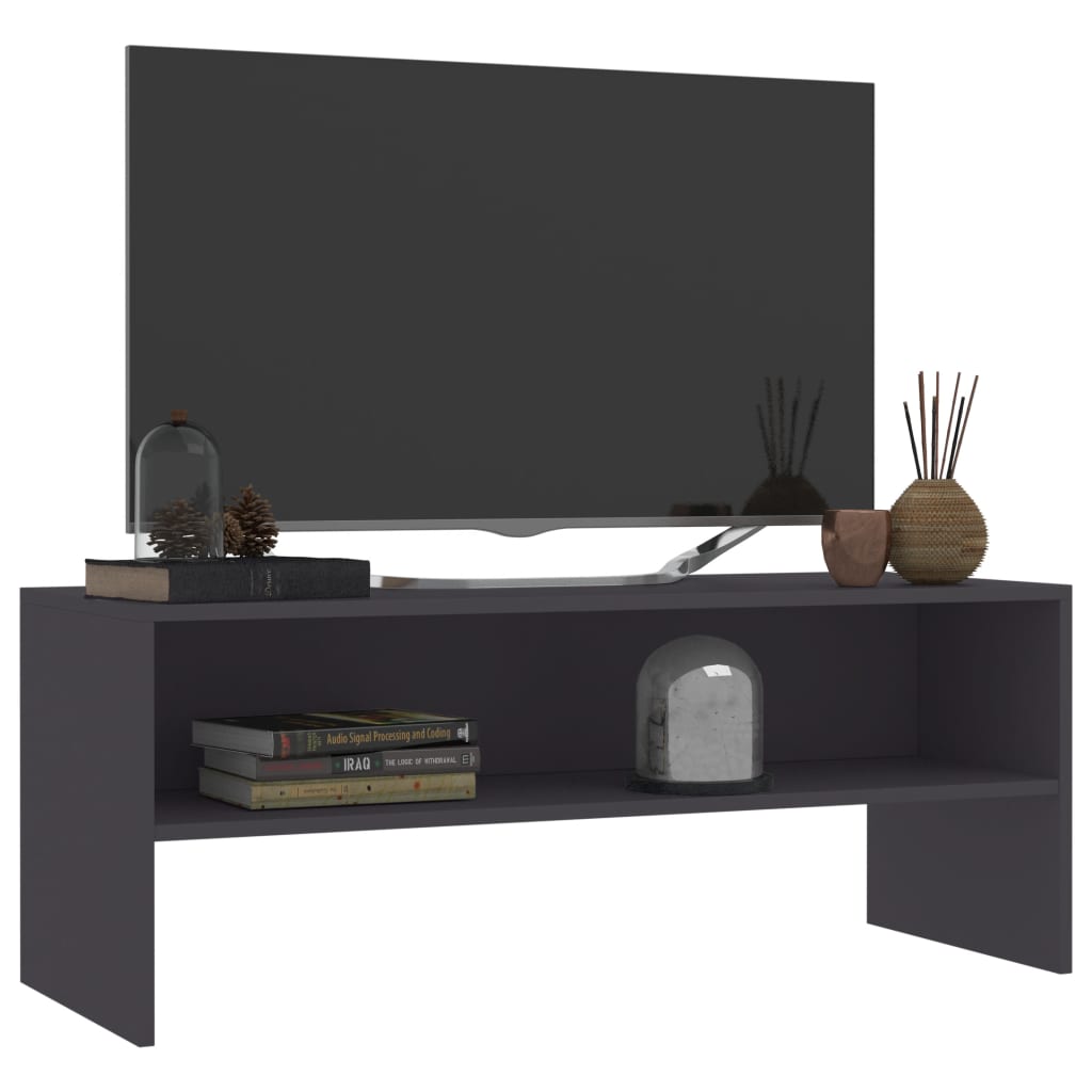 vidaXL Mueble para TV madera contrachapada gris 100x40x40 cm