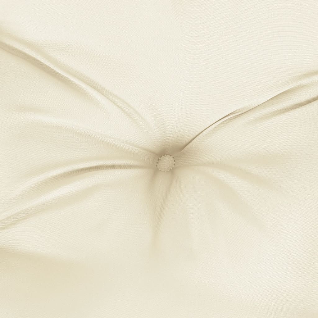 vidaXL Cojín de banco de jardín tela Oxford blanco crema 180x50x7 cm