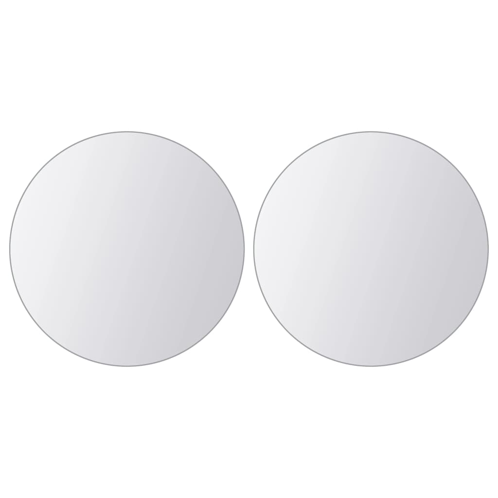 vidaXL Azulejos de espejo redondos de vidrio 16 unidades