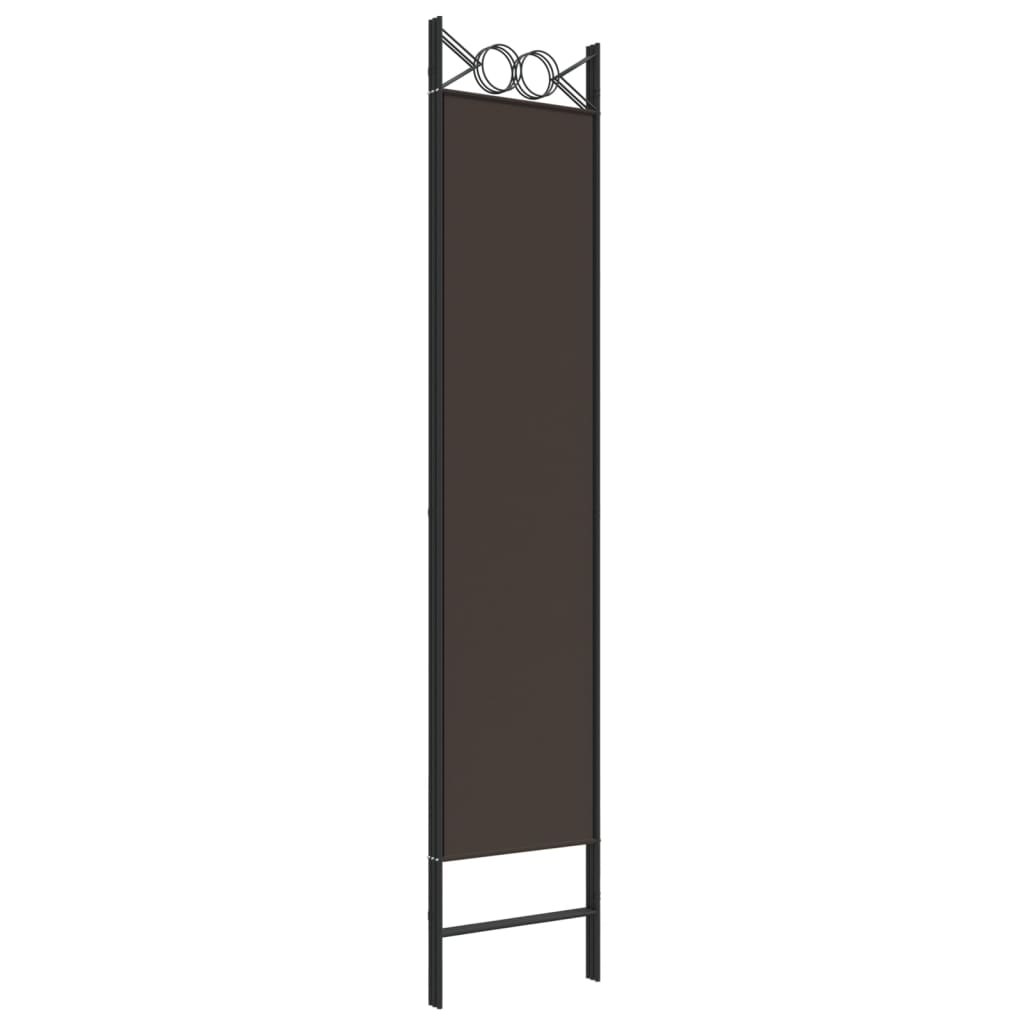 vidaXL Biombo divisor de 3 paneles de tela marrón 120x200 cm