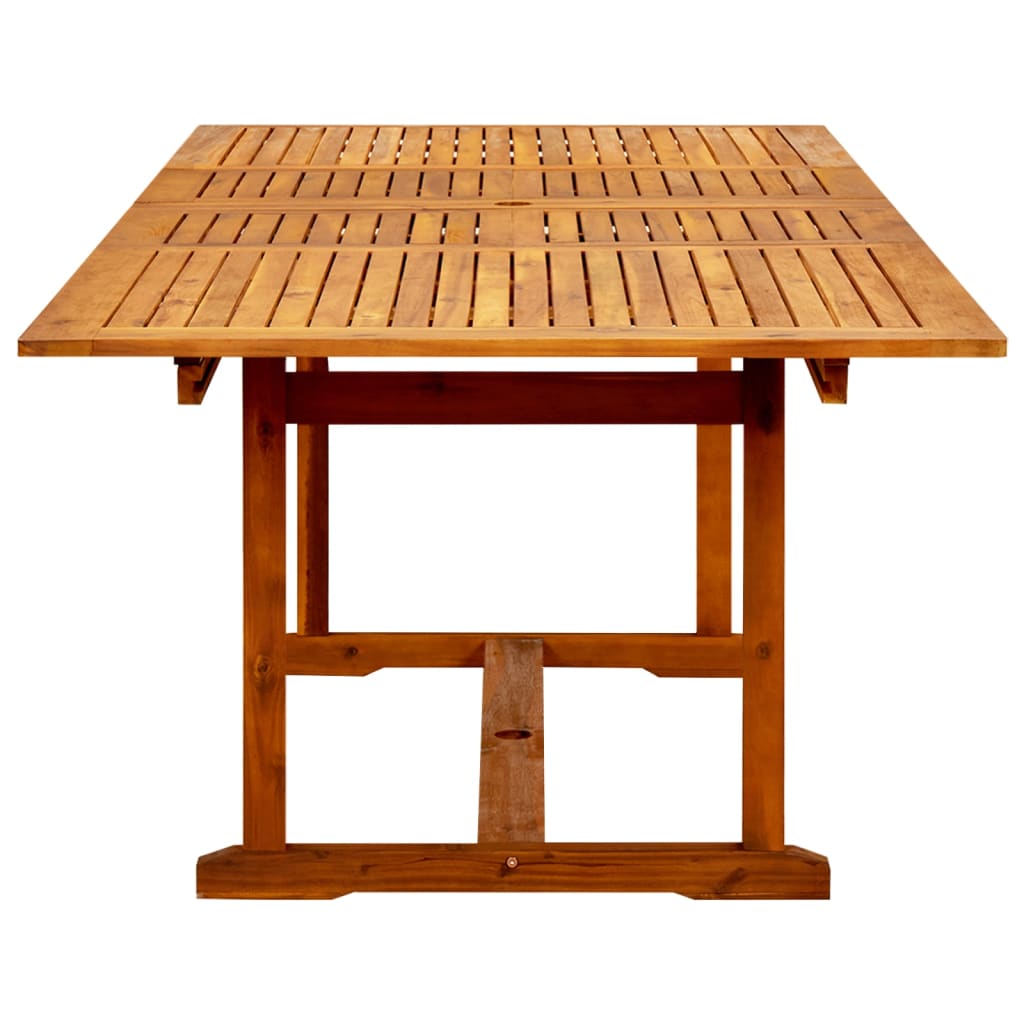 vidaXL Mesa de comedor jardín madera maciza acacia (160-240)x100x75 cm