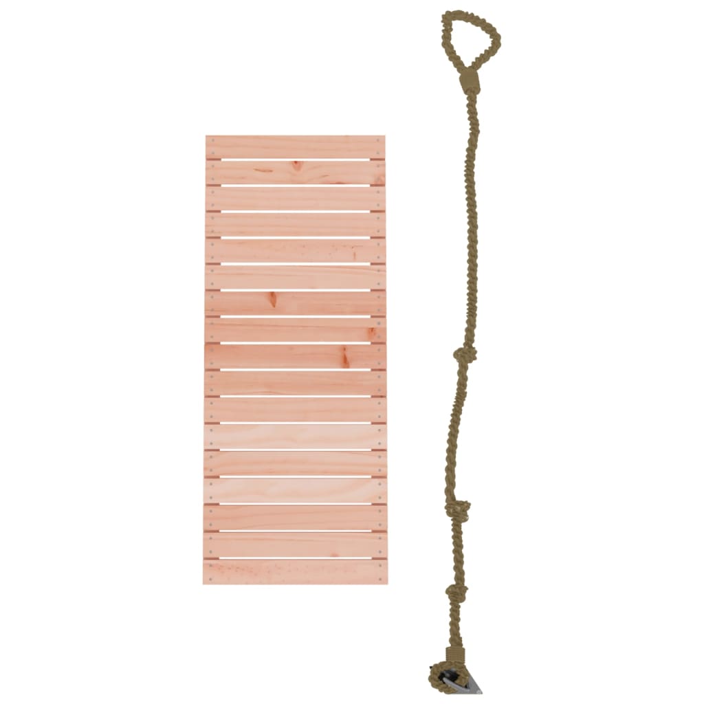 vidaXL Pared escalada infantil con cuerda madera Douglas 44,5x5x108 cm