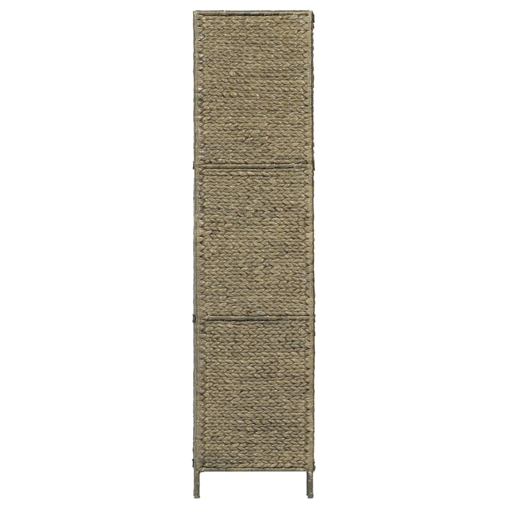 vidaXL Biombo divisor 3 paneles jacinto de agua marrón 116x160 cm