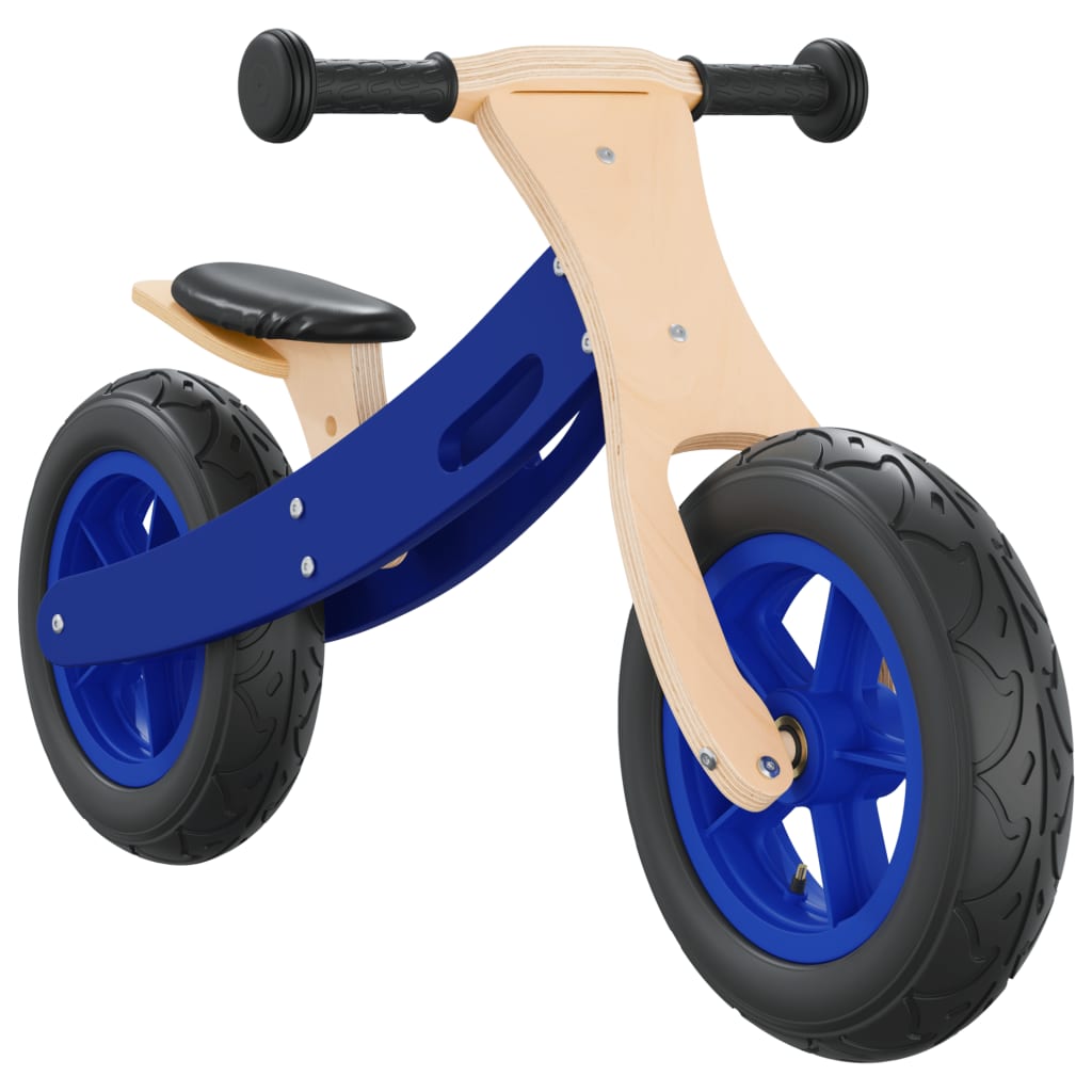 vidaXL Bicicleta sin pedales para niños con neumáticos de aire azul