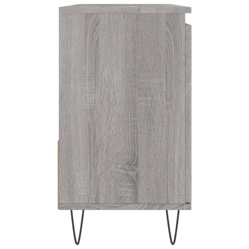 vidaXL Armario de baño madera contrachapada gris Sonoma 65x33x60 cm
